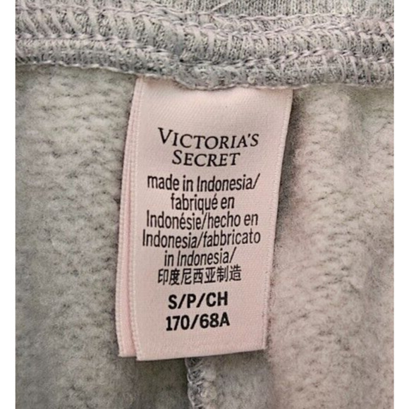 Victorias Secret Sweatpants Small Gray Lace Up High Rise Jogger Pants Lounge - Picture 10 of 11